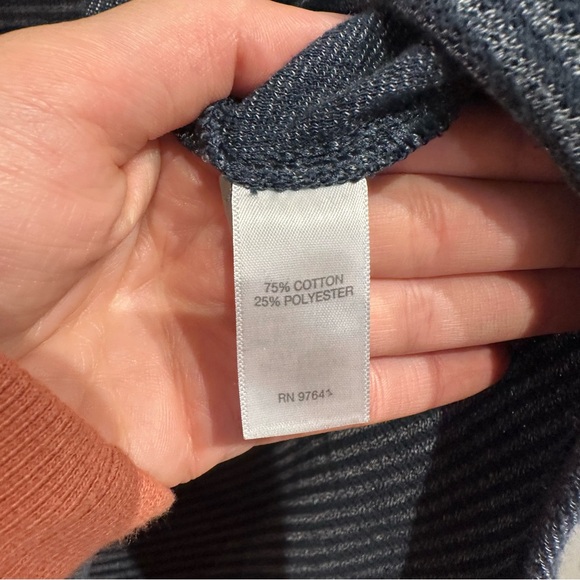 J. Jill‎ Blue Cowl Neck Longsleeve Knit Top Size Small - Picture 4 of 4